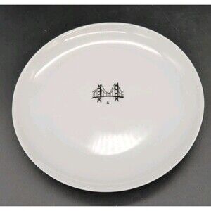 Gump's of San Francisco Golden Gate Bridge Plate by R Nichols